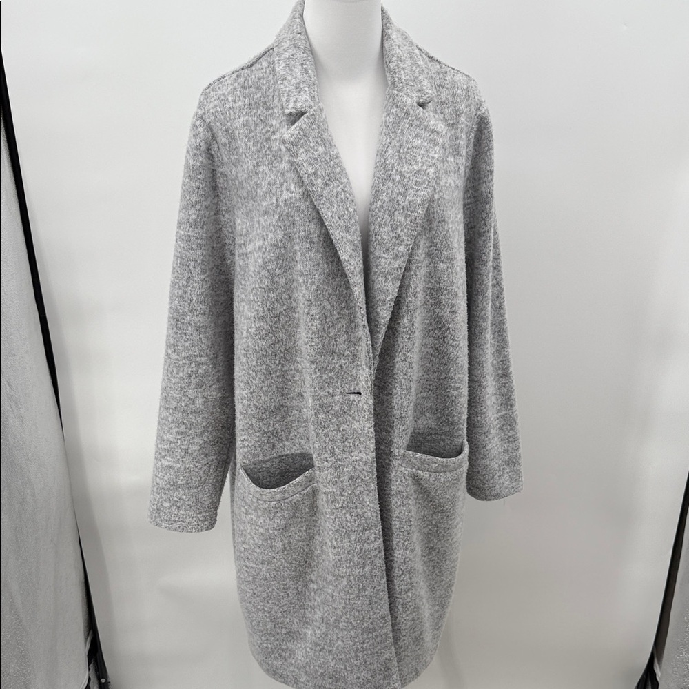 Dip Women's Gray Teddy Jacket Size 1X Lagenlook